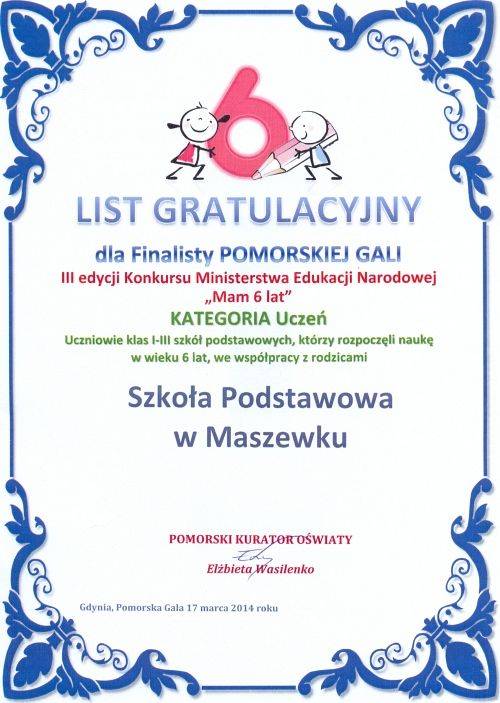 Grafika #0: III EDYCJA KONKURSU MEN "MAM 6 LAT"