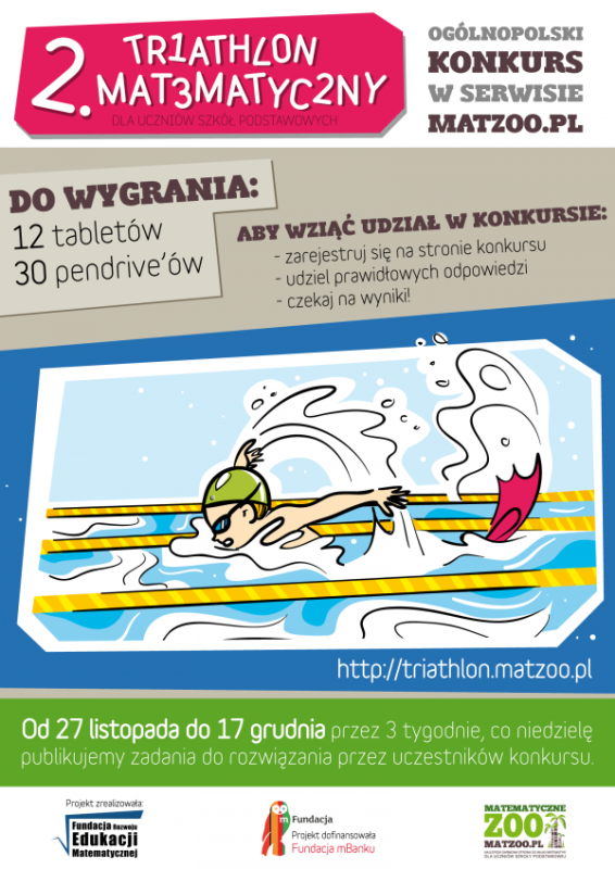 Grafika #0: Konkurs "2. TRIATHLON MATEMATYCZNY"