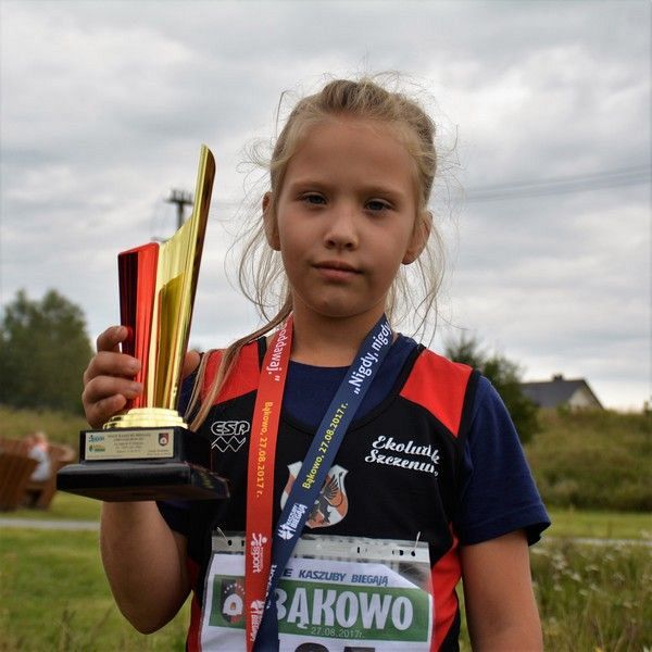 Grafika #0: Małe Kaszuby biegają - Bąkowo. Amela na drugim miejscu.