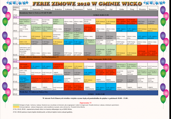 Grafika #0: Ferie zimowe w Gminie Wicko