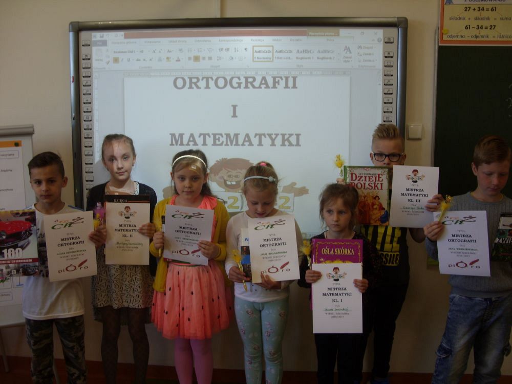Grafika #0: Konkurs Ortograficzny i Matematyczny w kl. I - III