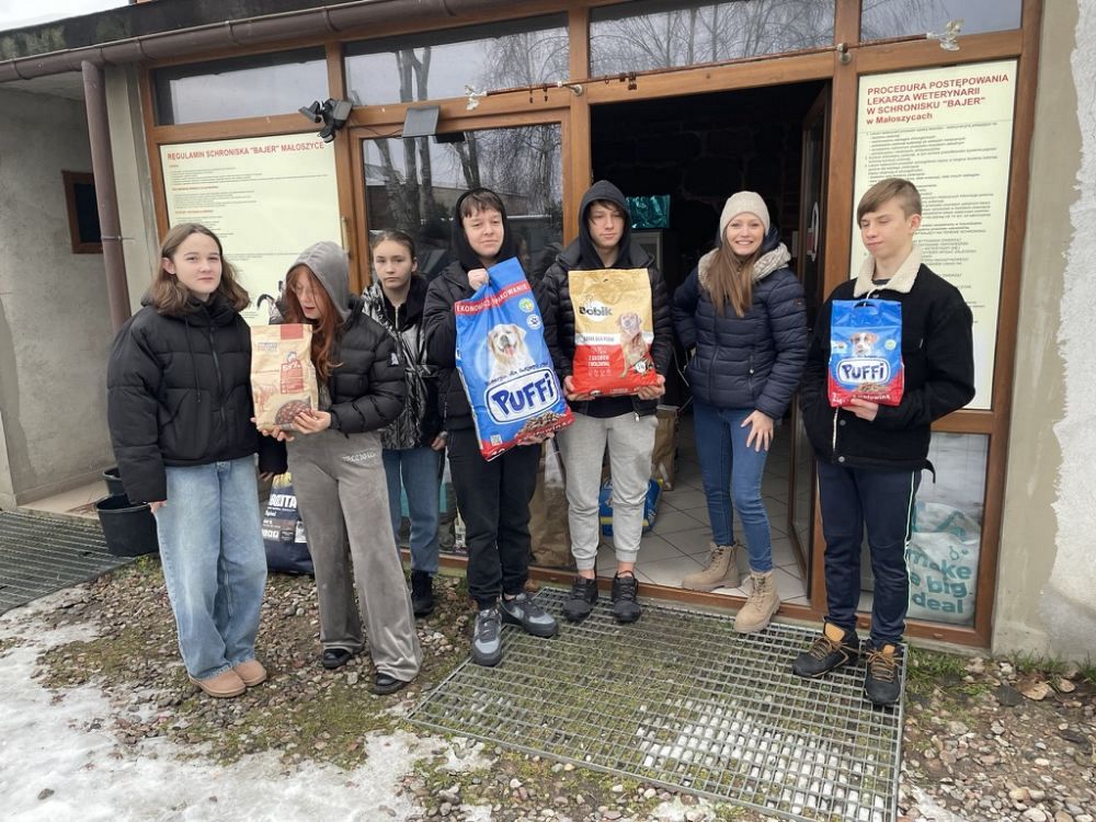 Grafika #0: Finał zbiórki dla schroniska Bajer w Małoszycach