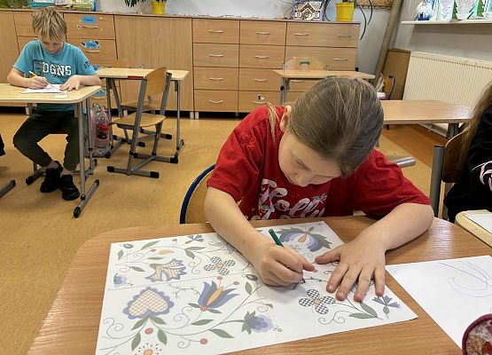 Grafika 10: Zajęcia z kalką kreślarską