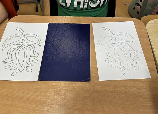 Grafika 6: Zajęcia z kalką kreślarską