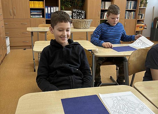 Grafika 38: Zajęcia z kalką kreślarską