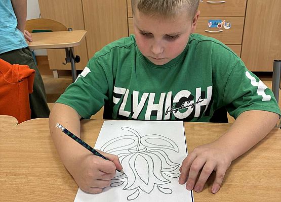 Grafika 20: Zajęcia z kalką kreślarską