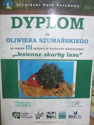 Grafika #1: III m-ce Oliwiera w konkursie plastycznym