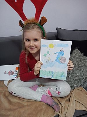 Grafika #1: Edukacja zdalna - język kaszubski kasa 1 i 2