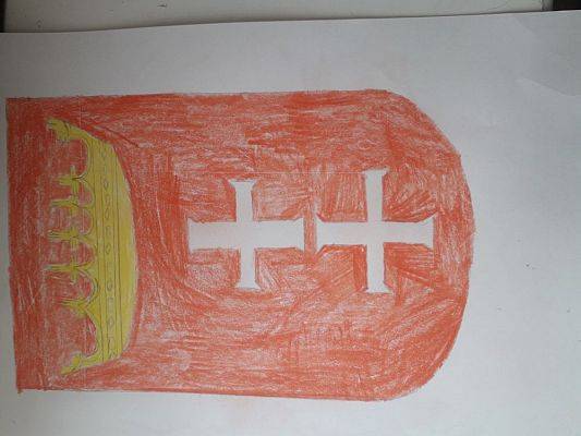 Grafika #6: Edukacja zdalna - język kaszubski klasa 6. Herb Gdańska.