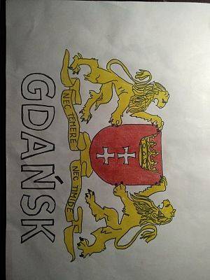 Grafika #7: Edukacja zdalna - język kaszubski klasa 6. Herb Gdańska.
