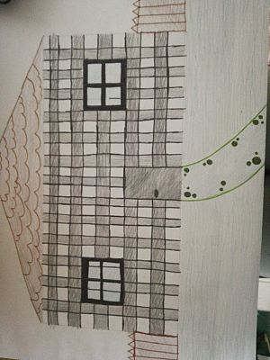 Grafika #8: Edukacja zdalna - język kaszubski klasa 6. Budownictwo na Kaszubach.