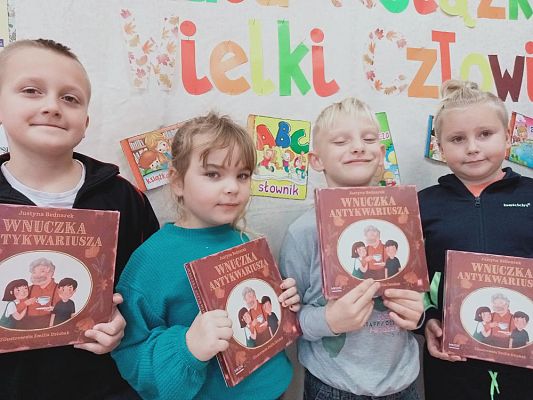 Grafika #1: "Mała książka, wielki człowiek"- kl. 1