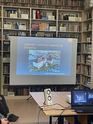 Grafika #8: Zajęcia biblioteczno-edukacyjne dla klasy 6 i 7 w bibliotece szkolnej w Wicku