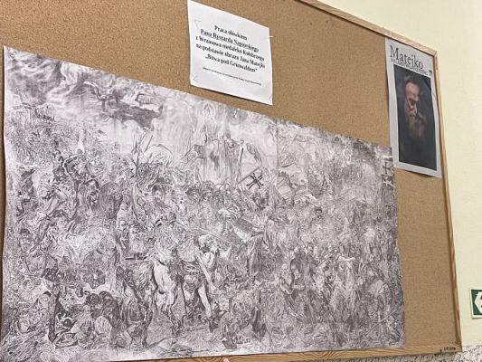 Grafika #22: Zajęcia biblioteczno-edukacyjne dla klasy 6 i 7 w bibliotece szkolnej w Wicku