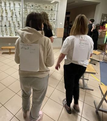 Grafika #1: Noc w szkole - impreza integracyjna klas 6 i 7.